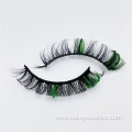 green glittler russian lashes strips color russian eyelashes